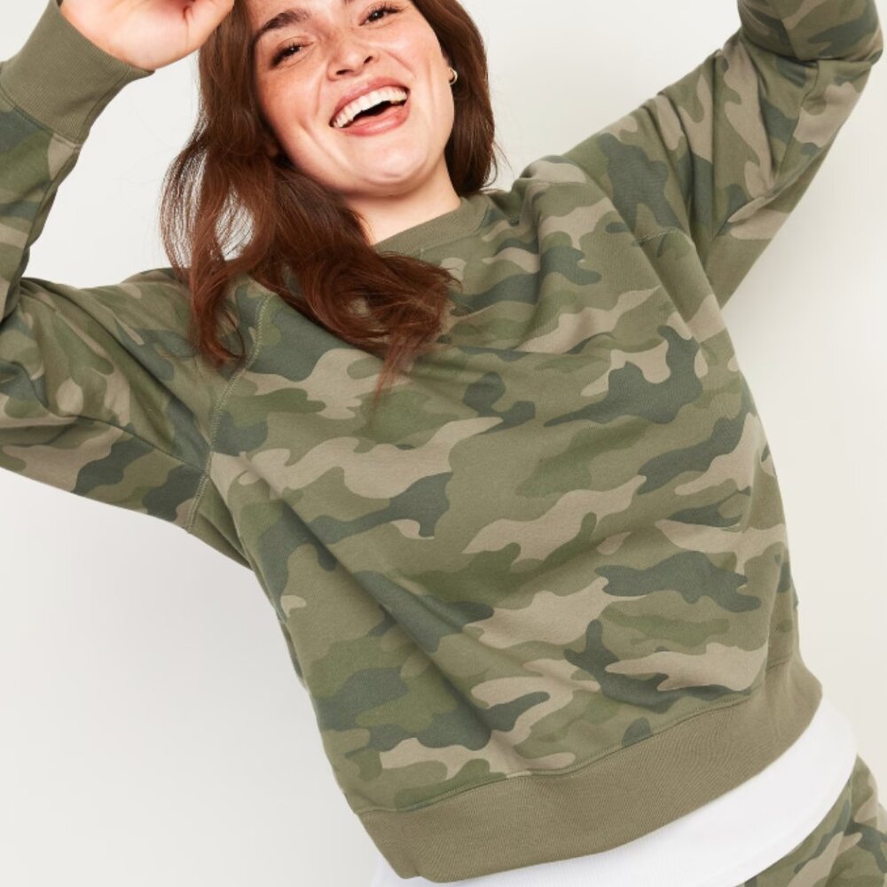 Old Navy Camo Print Crewneck Sweatshirt Size L - Picture 8 of 8